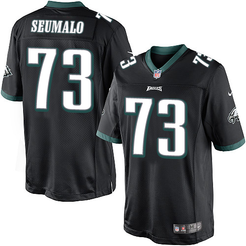 Men's Limited Isaac Seumalo Nike Jersey Black Alternate - #73 NFL Philadelphia Eagles